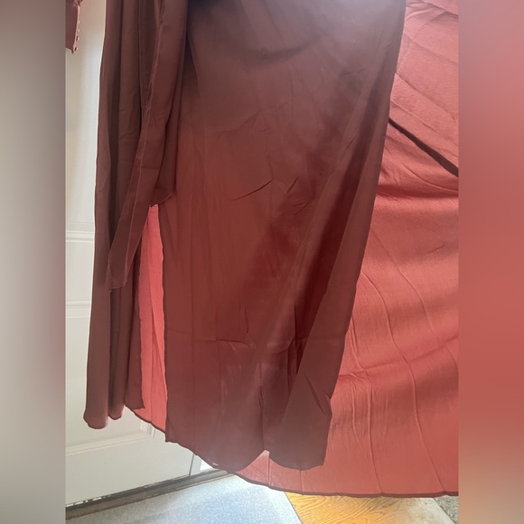 Baltic Born Jenna Dark Mauve Satin Maxi Dress - Small - NWOT - Picture 5 of 7